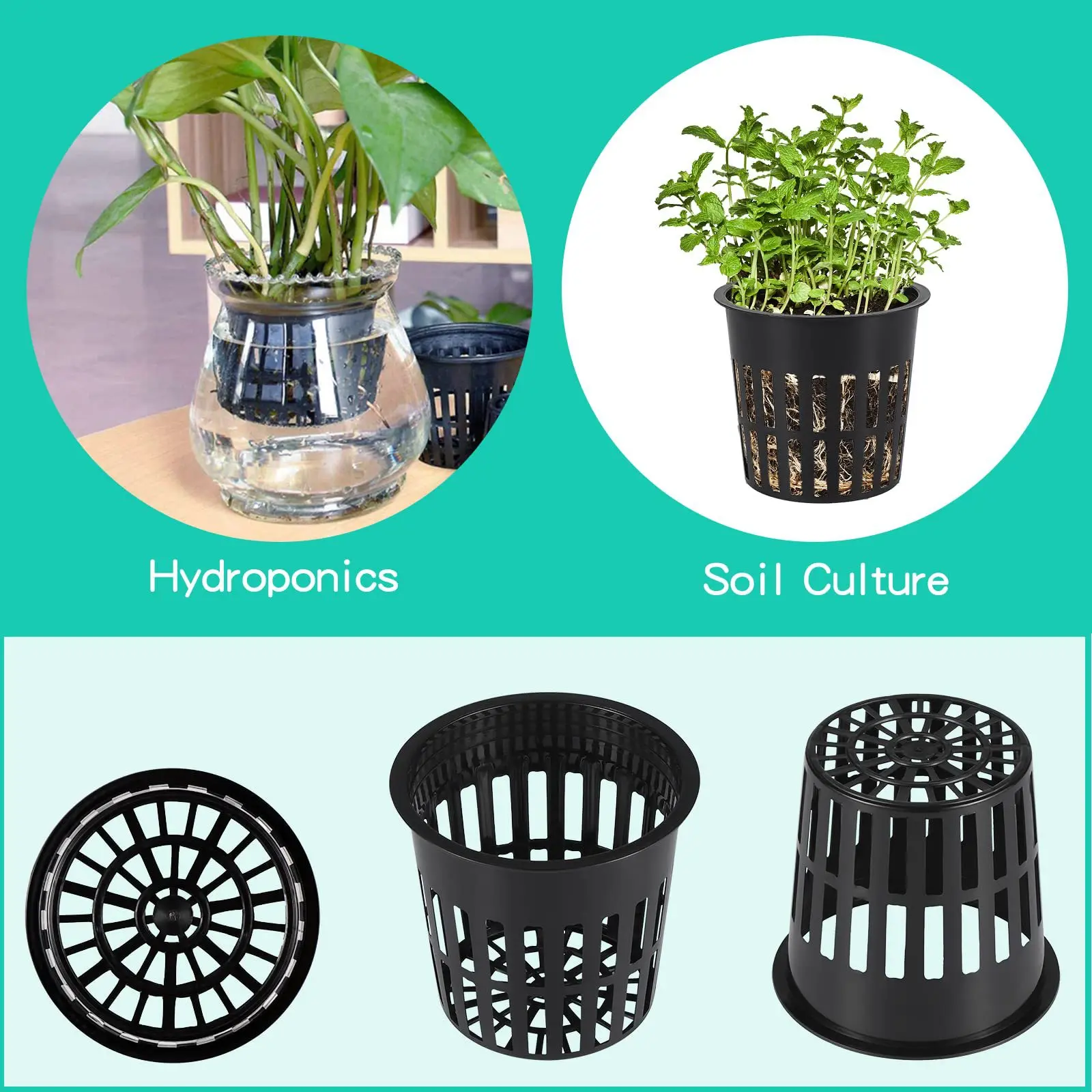 10PCS 3 Inch Hydroponics Cups  - Net Pot 3 Inch ulasan dan harga